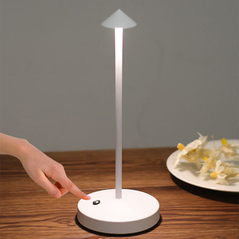 Vivolux | Moderne Einfachheit Triangle Cone Runde Acrylzylinder Eisen LED Tischlampe für das Wohnzimmer