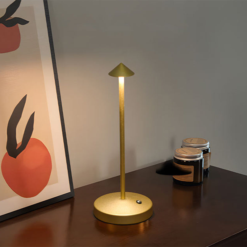 Vivolux | Moderne Einfachheit Triangle Cone Runde Acrylzylinder Eisen LED Tischlampe für das Wohnzimmer