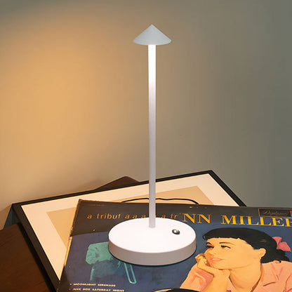 Vivolux | Moderne Einfachheit Triangle Cone Runde Acrylzylinder Eisen LED Tischlampe für das Wohnzimmer