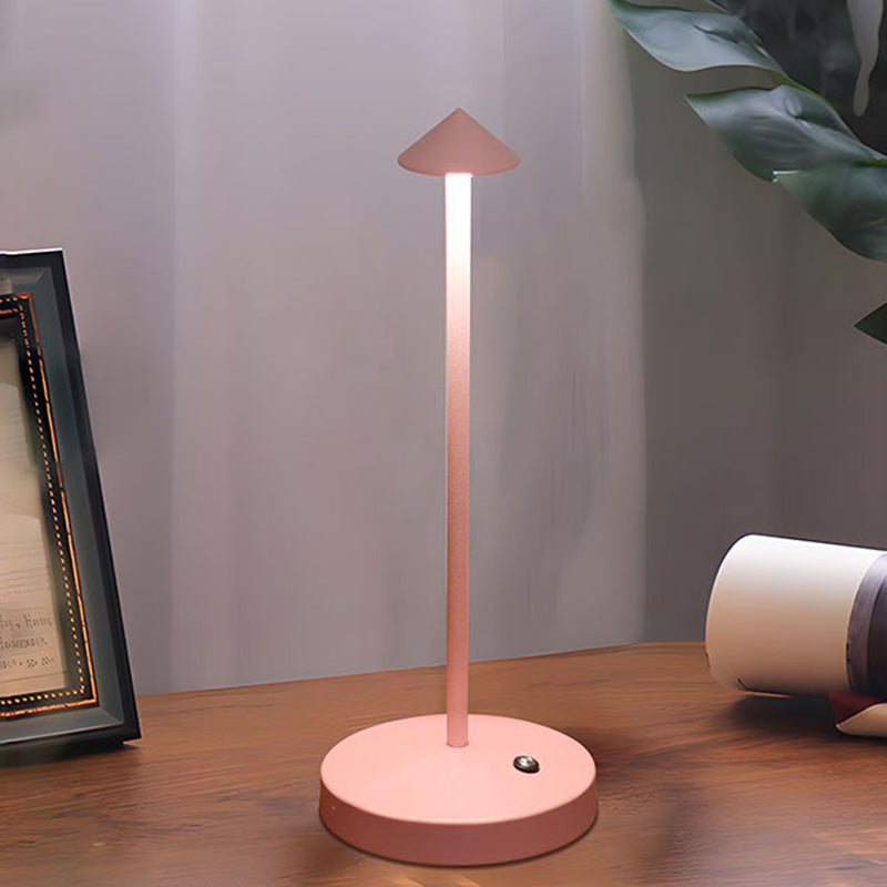 Vivolux | Moderne Einfachheit Triangle Cone Runde Acrylzylinder Eisen LED Tischlampe für das Wohnzimmer