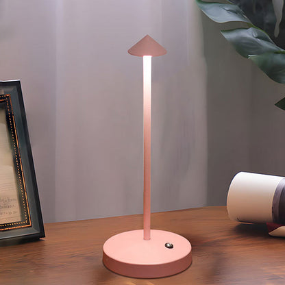 Vivolux | Moderne Einfachheit Triangle Cone Runde Acrylzylinder Eisen LED Tischlampe für das Wohnzimmer