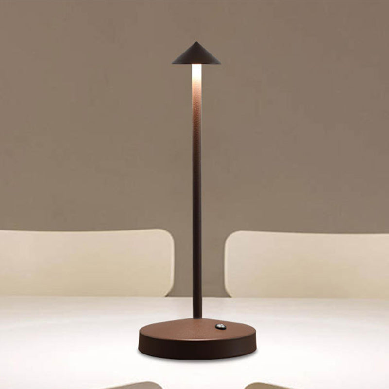 Vivolux | Moderne Einfachheit Triangle Cone Runde Acrylzylinder Eisen LED Tischlampe für das Wohnzimmer
