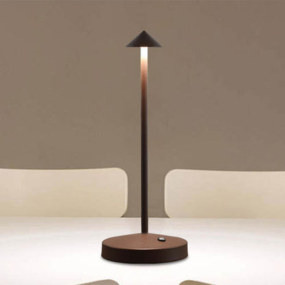 Vivolux | Moderne Einfachheit Triangle Cone Runde Acrylzylinder Eisen LED Tischlampe für das Wohnzimmer