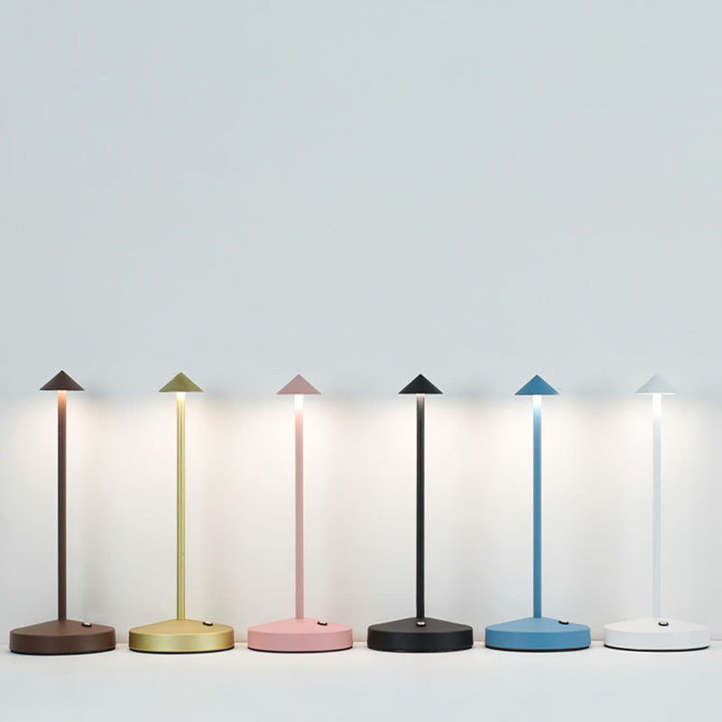 Vivolux | Moderne Einfachheit Triangle Cone Runde Acrylzylinder Eisen LED Tischlampe für das Wohnzimmer