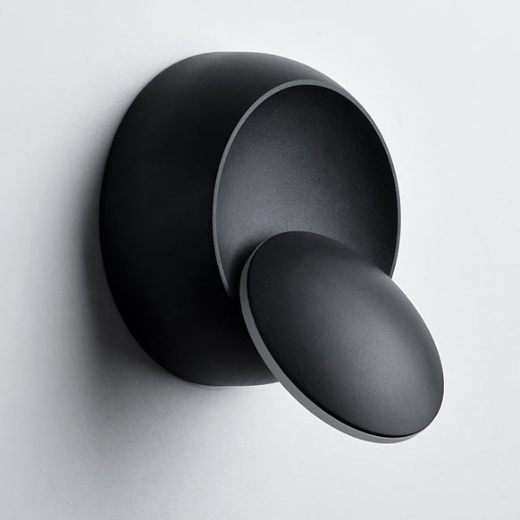 Vivolux | Zeitgenössische nordische Eisenrunde Eclipse drehbare LED Wandleuchte für Nachttisch