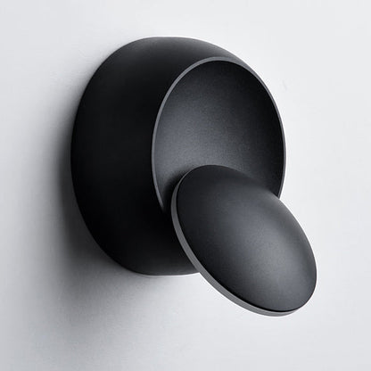 Vivolux | Zeitgenössische nordische Eisenrunde Eclipse drehbare LED Wandleuchte für Nachttisch