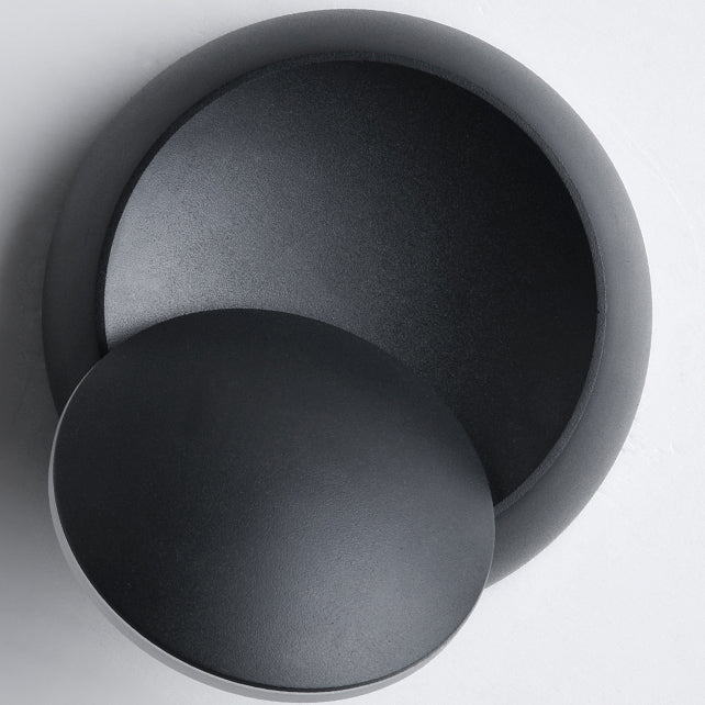 Vivolux | Zeitgenössische nordische Eisenrunde Eclipse drehbare LED Wandleuchte für Nachttisch