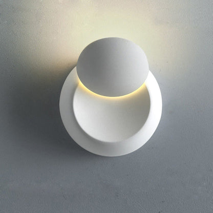 Vivolux | Zeitgenössische nordische Eisenrunde Eclipse drehbare LED Wandleuchte für Nachttisch