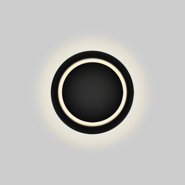 Vivolux | Zeitgenössische nordische Eisenrunde Eclipse drehbare LED Wandleuchte für Nachttisch