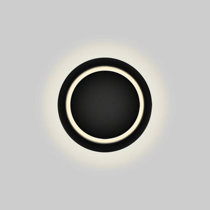 Vivolux | Zeitgenössische nordische Eisenrunde Eclipse drehbare LED Wandleuchte für Nachttisch