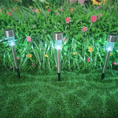 Vivolux | Moderne Einfachheit Solar wasserdichte Edelstahl Zylinder LED Landschaftsbeleuchtung Außenlicht für den Garten