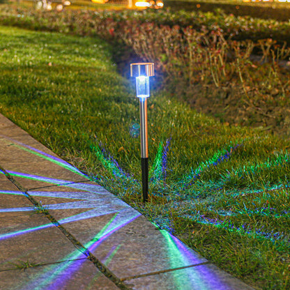 Vivolux | Moderne Einfachheit Solar wasserdichte Edelstahl Zylinder LED Landschaftsbeleuchtung Außenlicht für den Garten