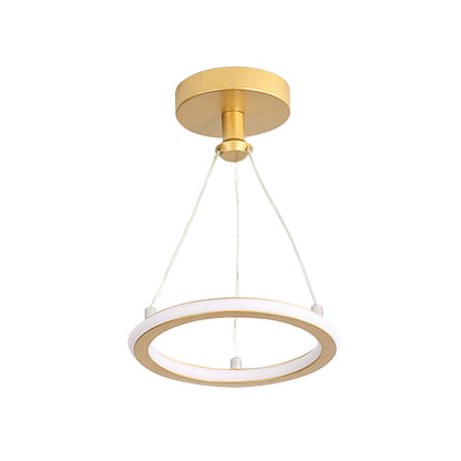 Vivolux | Zeitgenössische Nordische Runde Metall Silica LED Semi-Flush Mount Deckenleuchte für Flur