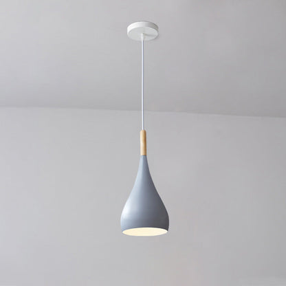 Vivolux | nordische Eisen Holz Aluminium Kürbis Wasser Tropfen 1-Licht Pendelleuchte für Esszimmer