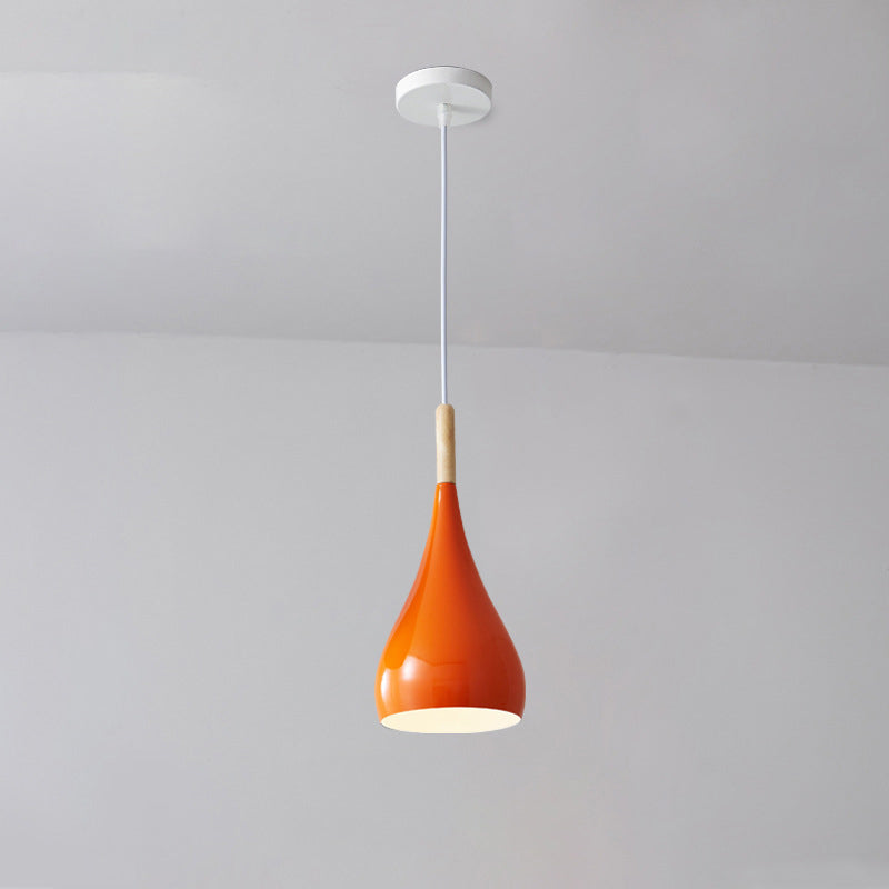 Vivolux | nordische Eisen Holz Aluminium Kürbis Wasser Tropfen 1-Licht Pendelleuchte für Esszimmer