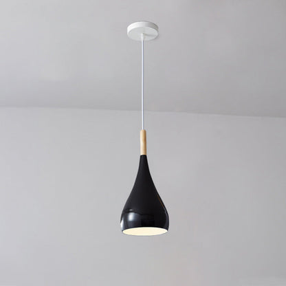 Vivolux | nordische Eisen Holz Aluminium Kürbis Wasser Tropfen 1-Licht Pendelleuchte für Esszimmer