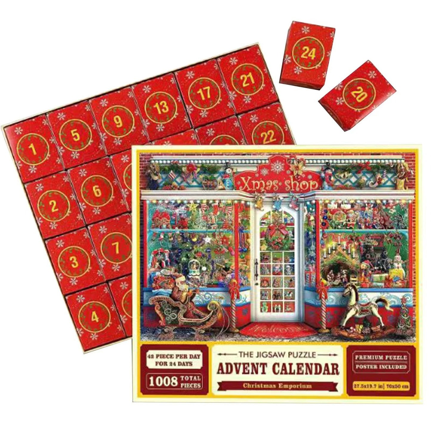 Vivolux | 1000PCS Weihnachten Puzzle Adventskalender - Weihnachtsgeschenk