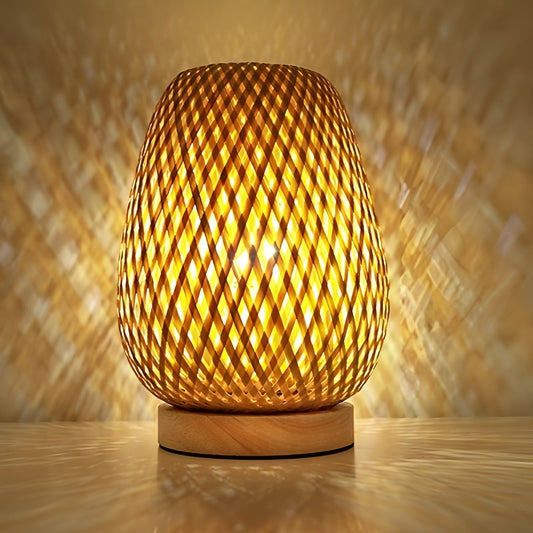 Vivolux | Bambus-Tischlampe mit USB-Stromversorgung – Nachhaltiges und Energiesparendes Design