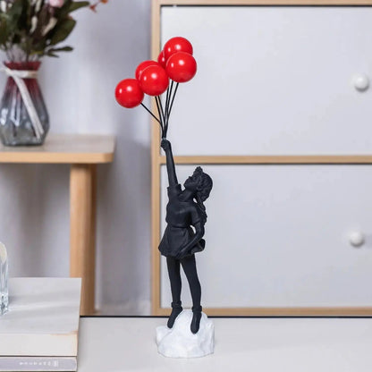 Vivolux | Banksy fliegendes Ballonmädchen Statue