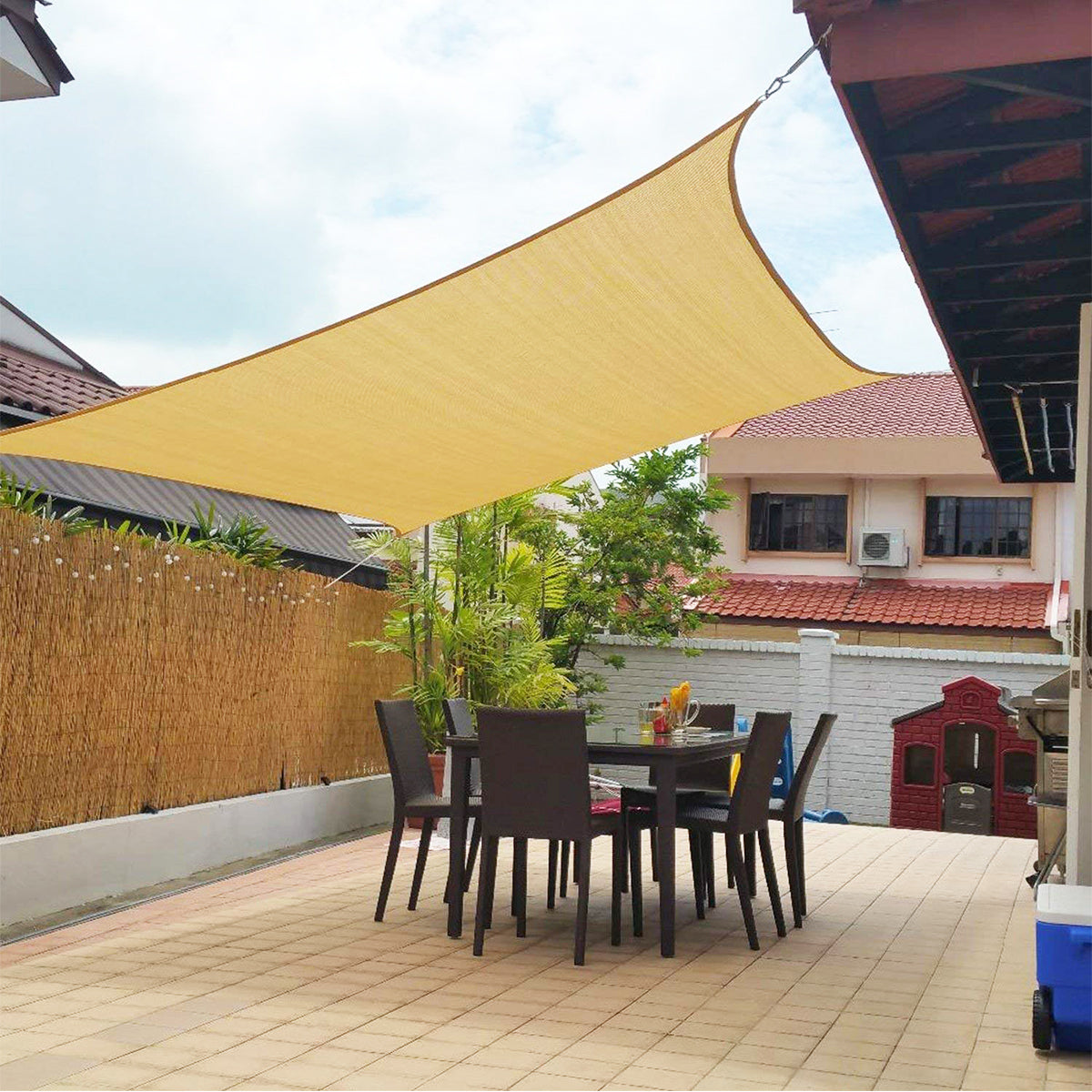 Vivolux | Luxus-Sonnenschutz – wasserabweisend – schützend für Balkon und Garten – Schattentuch