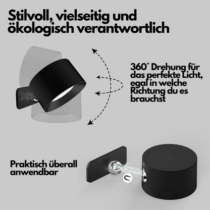360° kabellose wiederaufladbare Wandleuchte
