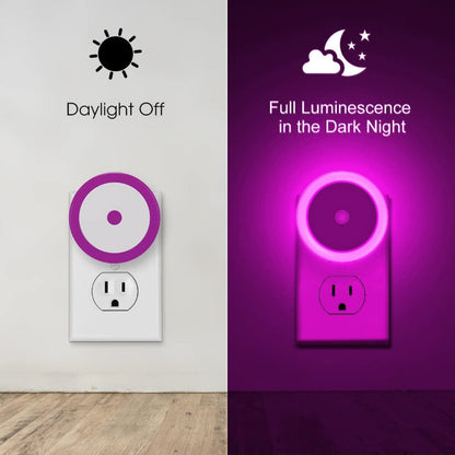 Nachtlichter Stecker in die Wand [4Pack], Nachtlicht mit Lichtsensoren, LED Nachtlicht für das Kinderzimmer, Baby Nachtlicht, Badezimmer Nachtlicht, Treppenlichter, Flurlicht