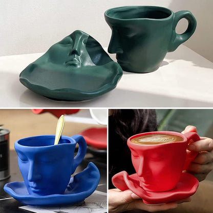 Vivolux | Kyssnades Gesicht keramische Kaffeetasse