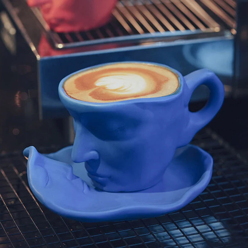 Vivolux | Kyssnades Gesicht keramische Kaffeetasse