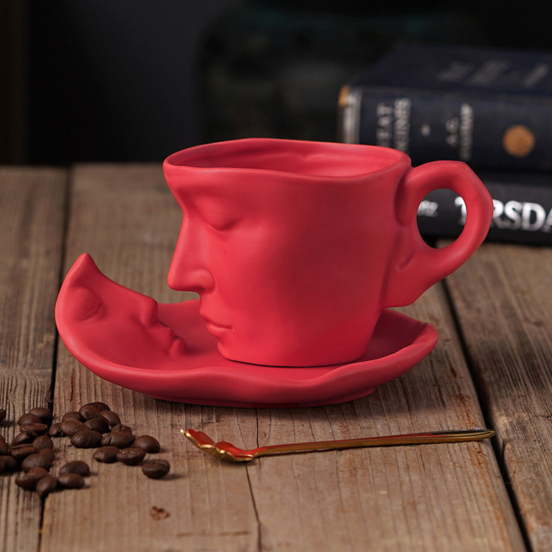 Vivolux | Kyssnades Gesicht keramische Kaffeetasse