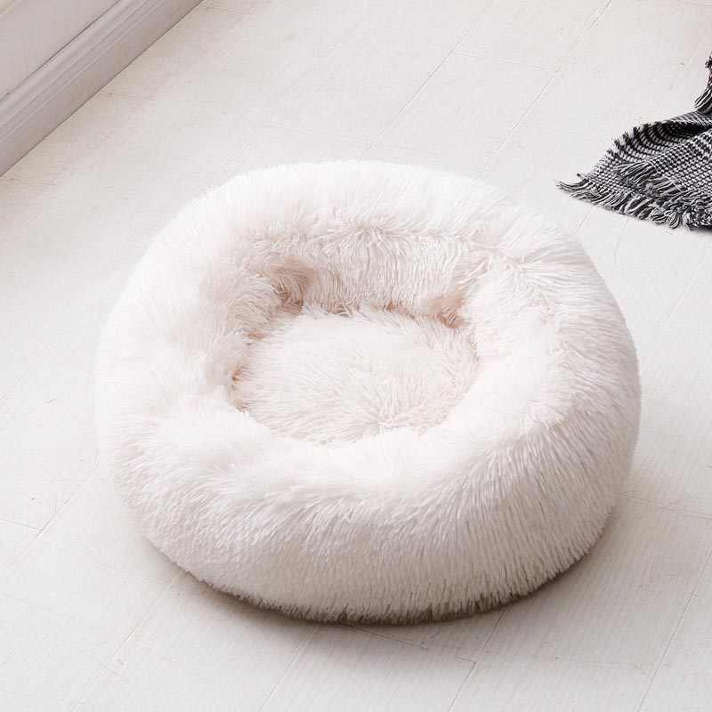 Vivolux | PawNest Beruhigendes Donut-Katzenbett | Rundes Plüsch Nest | Stresslindernd & Gemütlich | Perfekt für Katzen & kleine Hunde