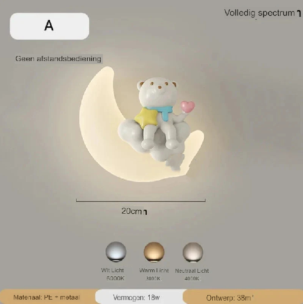 Vivolux | Wandleuchte Mond | Sanfte Beleuchtung | Hochwertige Qualität - Noram