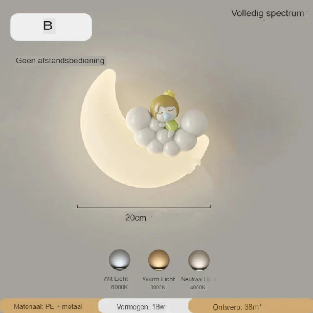 Vivolux | Wandleuchte Mond | Sanfte Beleuchtung | Hochwertige Qualität - Noram
