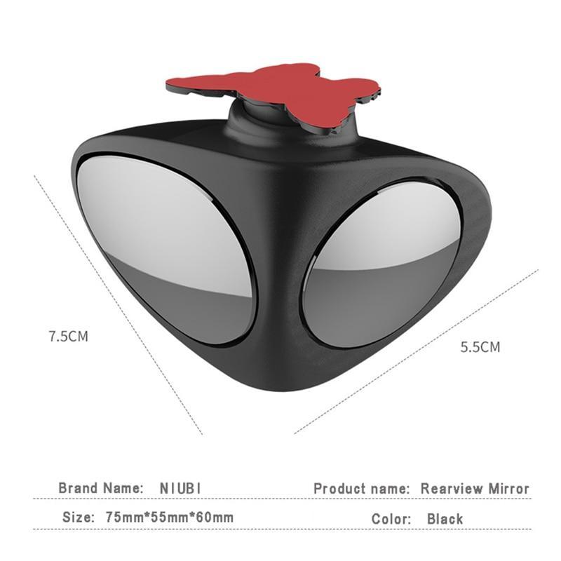 Vivolux | Autospiegel Große Sicht Rückansicht Hilfs Rückwärts Blindzone Weitwinkel Spiegel 360 Drehung Einstellbar Doppelobjektiv Coach Spiegel