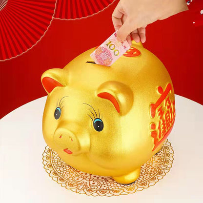 Vivolux | Keramische Glücksschwein Münzschweinetöpfchen große Kapazität Kinder Aufbewahrungsbox süßes Schwein Tier Glas Zuhause Sparschwein Kinder Geschenk