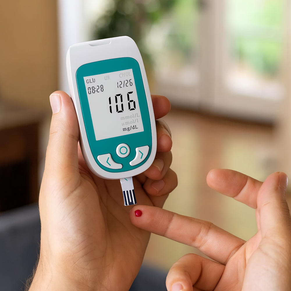 Vivolux | Digitaler Blutglukose- Cholesterinmonitor-Kit Heimgesundheitstest