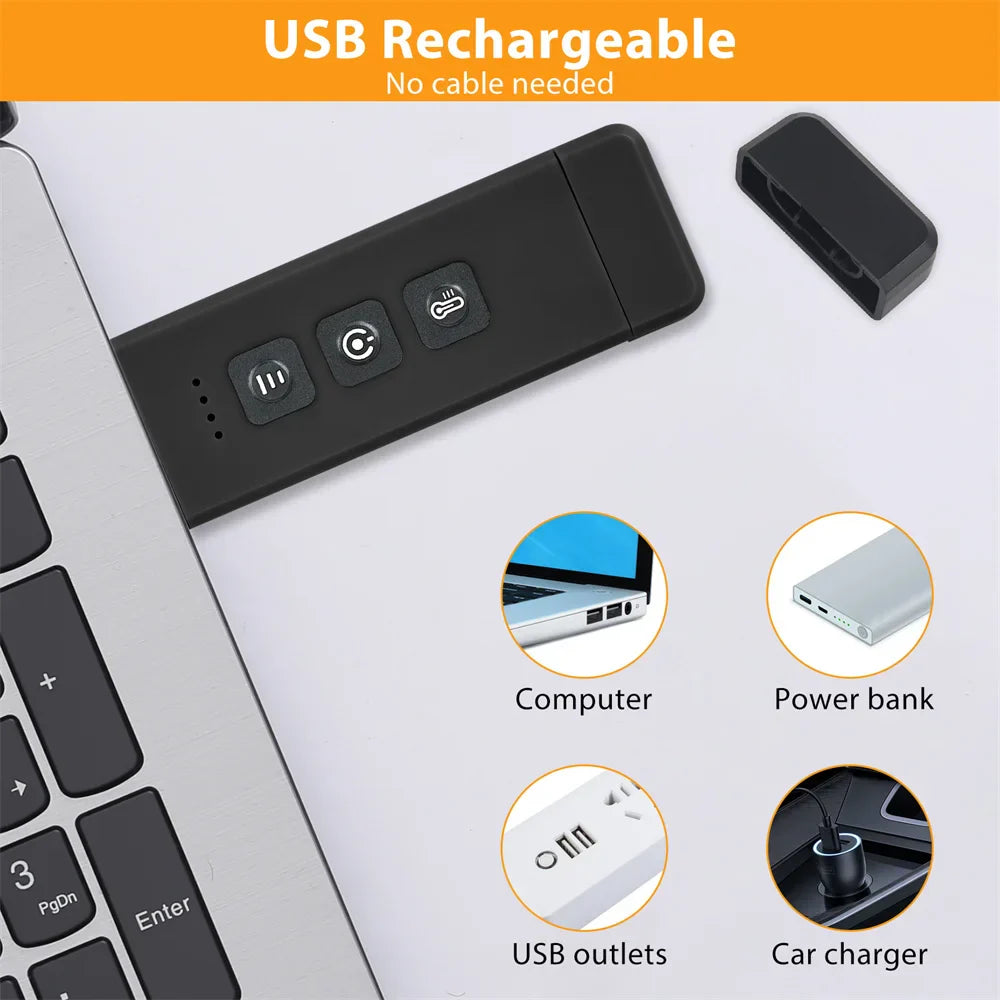 Vivolux | Clip-on Buchlicht, USB wiederaufladbares Leselicht mit Timer, tragbares LED-Lesezeichenlicht für Nachttisch & Schreibtisch