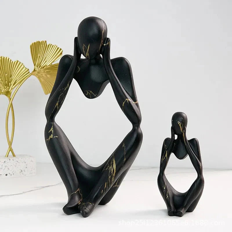 Vivolux | Bunte Graffiti Abstracte Harz Handgemachte Kunstwerke Skulptur Denker Figurine Statue Heimdekoration Innenraum Büro Schreibtisch Ornamente