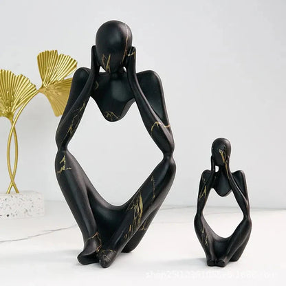 Vivolux | Bunte Graffiti Abstracte Harz Handgemachte Kunstwerke Skulptur Denker Figurine Statue Heimdekoration Innenraum Büro Schreibtisch Ornamente