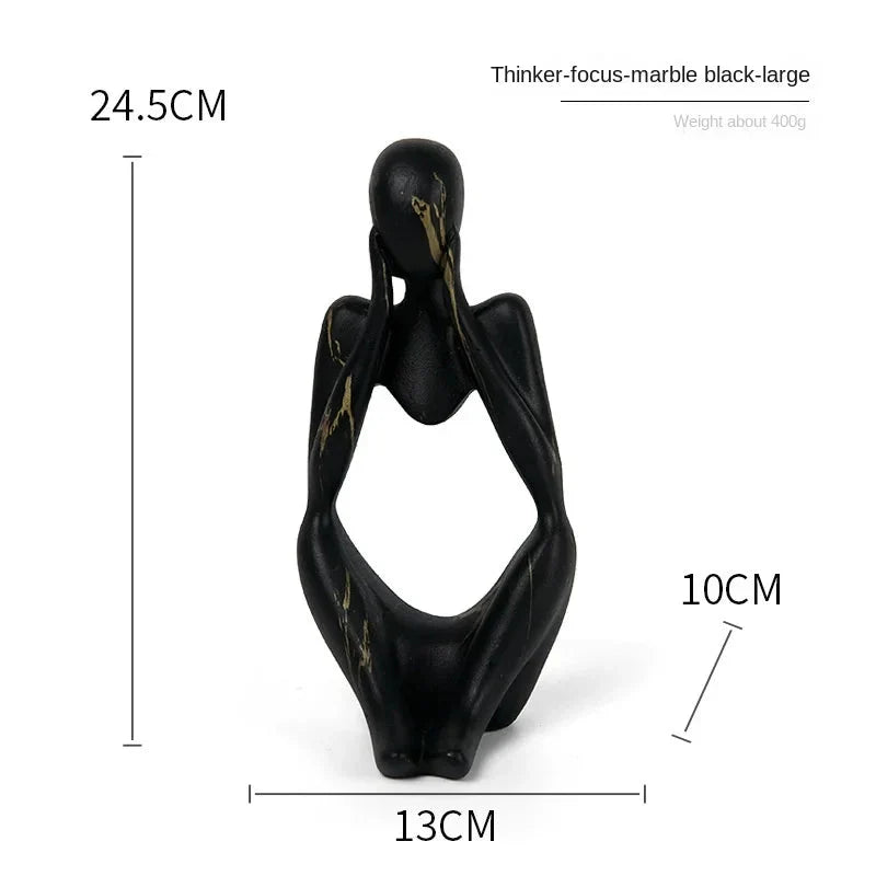 Vivolux | Bunte Graffiti Abstracte Harz Handgemachte Kunstwerke Skulptur Denker Figurine Statue Heimdekoration Innenraum Büro Schreibtisch Ornamente