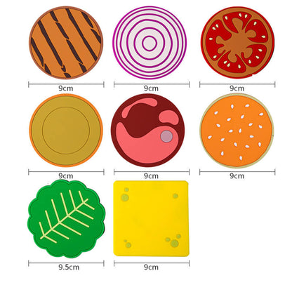 Vivolux | Kreatives Hamburger-Form Untersetzer-Set