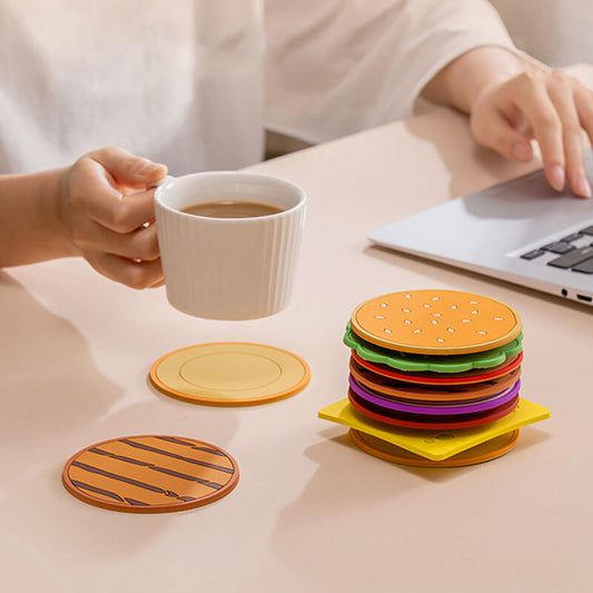 Vivolux | Kreatives Hamburger-Form Untersetzer-Set
