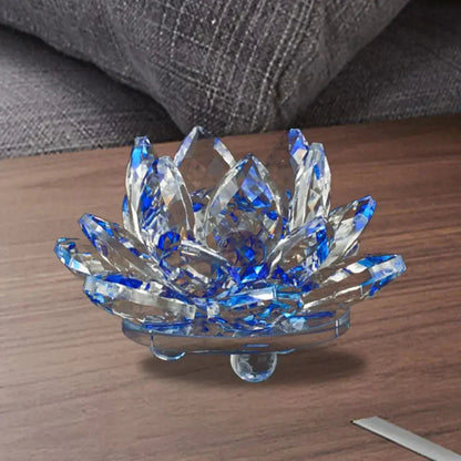Vivolux | Kristall Lotusblume Figurine Zuhause Hochzeit Dekoration Glas Kunstsammlung Briefbeschwerer Büro Tisch Ornamente Souvenir Geschenke
