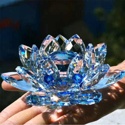 Vivolux | Kristall Lotusblume Figurine Zuhause Hochzeit Dekoration Glas Kunstsammlung Briefbeschwerer Büro Tisch Ornamente Souvenir Geschenke