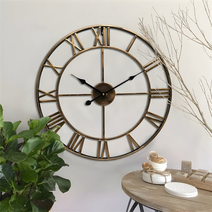Vivolux | Römische Ziffern Eisen Kunst Wand Uhr