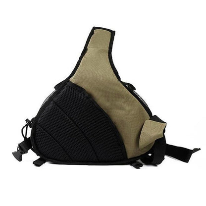 Vivolux | CADEN Dreieckige Tscope Sling Schulter Kreuz Digitalkamera Taschen Etui Soft Bag mit Regenschutz für Canon Nikon Sony K1, Größe: 36*31*15cm (Armeegrün)