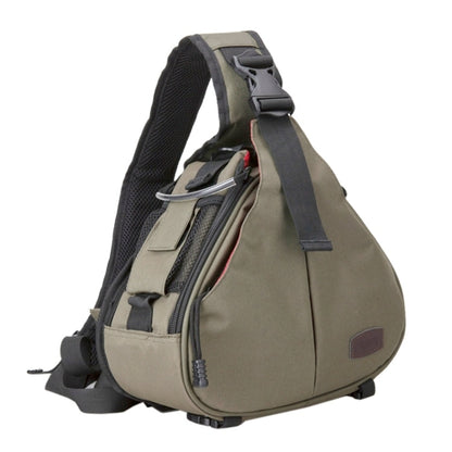 Vivolux | CADEN Dreieckige Tscope Sling Schulter Kreuz Digitalkamera Taschen Etui Soft Bag mit Regenschutz für Canon Nikon Sony K1, Größe: 36*31*15cm (Armeegrün)