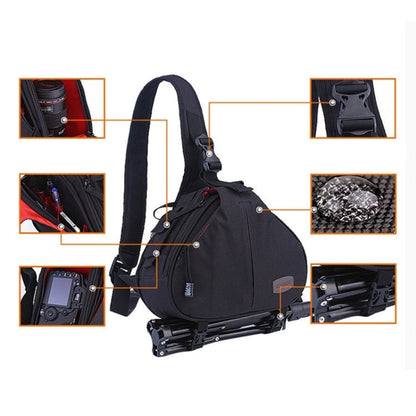 Vivolux | CADEN Dreieckige Tscope Sling Schulter Kreuz Digitalkamera Taschen Etui Soft Bag mit Regenschutz für Canon Nikon Sony K1, Größe: 36*31*15cm (Armeegrün)