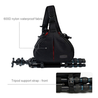 Vivolux | CADEN Dreieckige Tscope Sling Schulter Kreuz Digitalkamera Taschen Etui Soft Bag mit Regenschutz für Canon Nikon Sony K1, Größe: 36*31*15cm (Armeegrün)