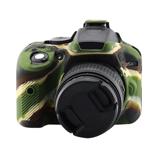 Vivolux | Weicher Silikon-Schutzfall für Nikon D5300 (Tarnmuster)