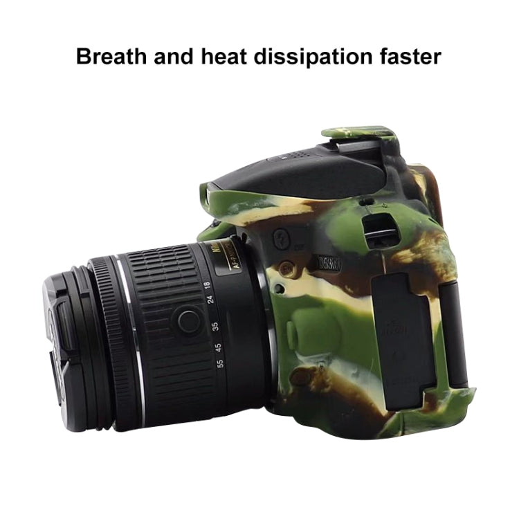 Vivolux | Weicher Silikon-Schutzfall für Nikon D5300 (Tarnmuster)